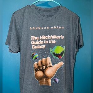 Out of Print Gray The Hitchhiker's Guide to the Galaxy Tee